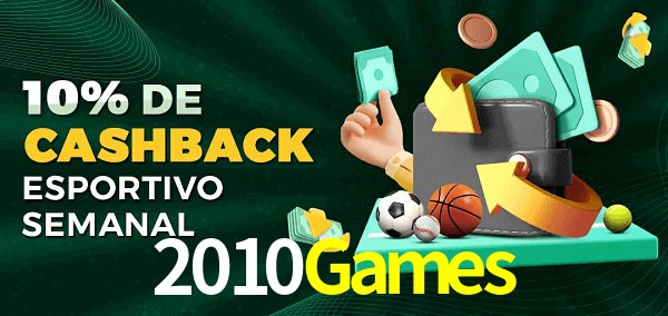 10% de bônus de cashback na 2010Games